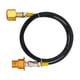 thumbnail image 2 of Adaptador de CO2 Conector rápido 1,5 M, Conector directo, Manguera adaptadora de recarga de cilindro de CO2 de aleación de aluminio de tubo negro fino oro, 2 of 5