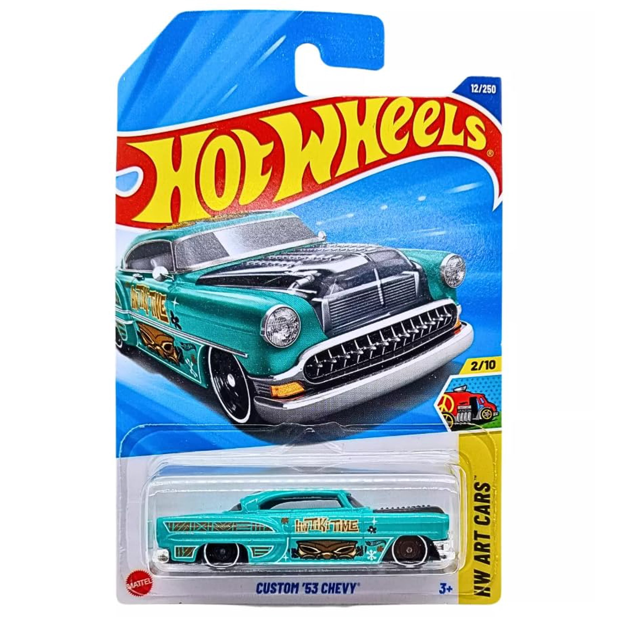 Auto De Juguete Hot Wheels Custom Chevy 53 Verde Azulado 1:64