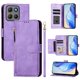 thumbnail image 1 of Funda Billetera Cremallera para Motorola Moto G17 con Porta Tarjetas, Soporte y Correa Morado, 1 of 5