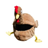 Ioensy - Cubierta De Casco De Motocicleta Con Forma De Pavo, Cubierta De Casco Divertido Universal De Felpa Suave