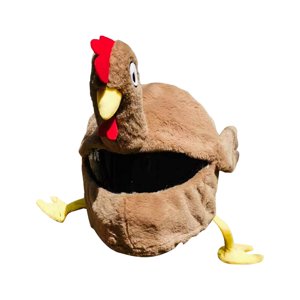 Ioensy - Cubierta De Casco De Motocicleta Con Forma De Pavo, Cubierta De Casco Divertido Universal De Felpa Suave
