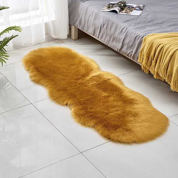 Alfombras de piel sintética, dormitorios, alfombras de felpa, alfombras de piel de oveja suave, cojines de sofá, alfombras de felpa