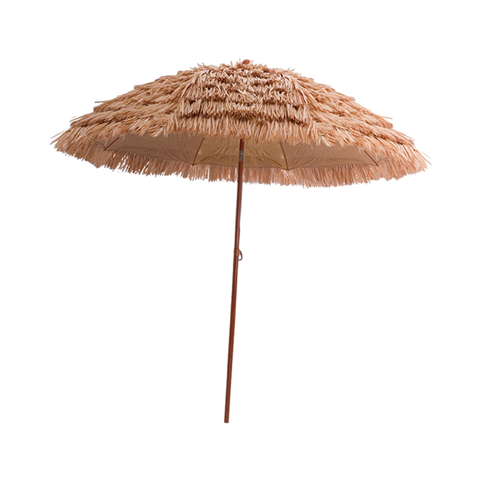 Magideal - Sombrilla Hawaiana Para Piscina, Dosel De 160Cm, Sombrilla Para Patio, Área De Piscina, Patio, Poste De Metal Versátil, Decoración Tropical, Sombrilla