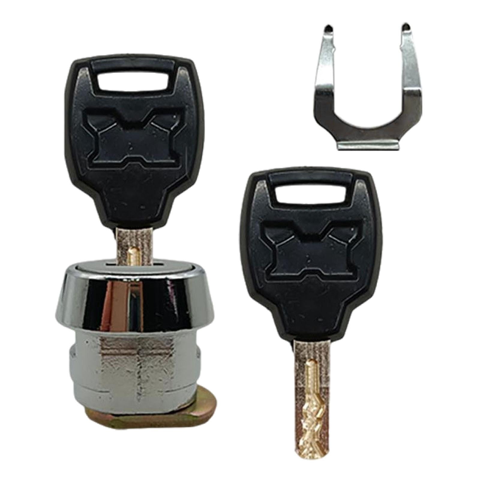 Ioensy - Cilindro De Bloqueo Del Maletero Trasero De Motocicleta, Accesorios De Montaje Para Scooter, Repuesto Plano De 20 Mm