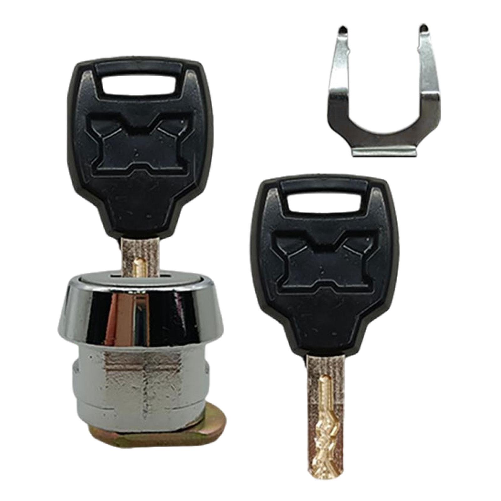 Ioensy - Cilindro De Bloqueo Del Maletero Trasero De Motocicleta, Accesorios De Montaje Para Scooter, Repuesto Plano De 20 Mm