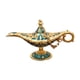 thumbnail image 2 of Lámpara De Aladino Clásica Genie Light Arabian Craft Metal Halloween Decoración Para El Hogar Dorado Azul Claro, 2 of 5