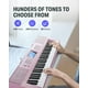 thumbnail image 2 of Teclado Donner DEK-610S de 61 teclas con soporte, taburete, rosa, 2 of 3