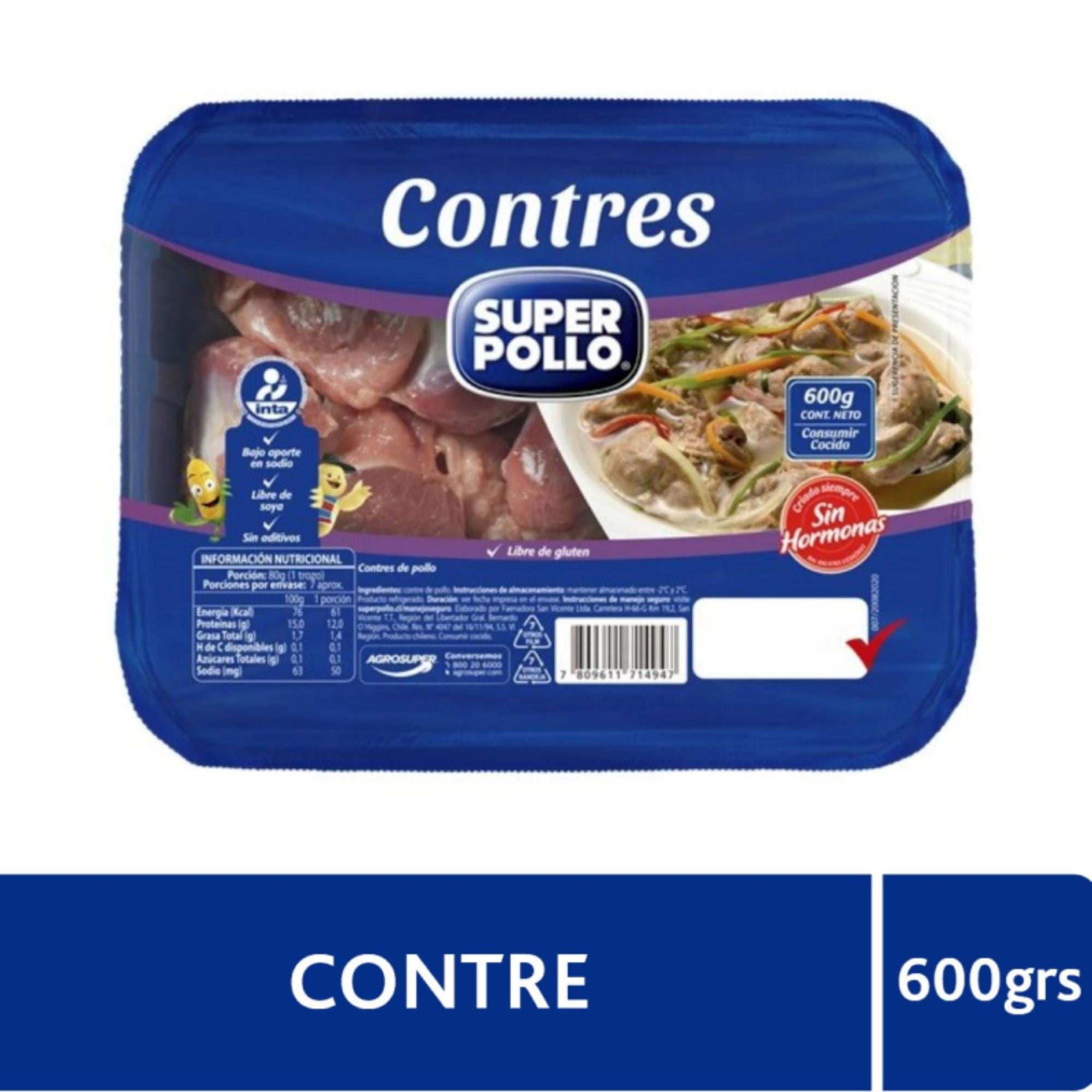 Pollo Contre Envasado 600 g Super Pollo