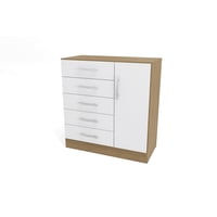 Cómoda Yardas Beatriz Blanco / Angelín 5 Cajones 1 Puerta