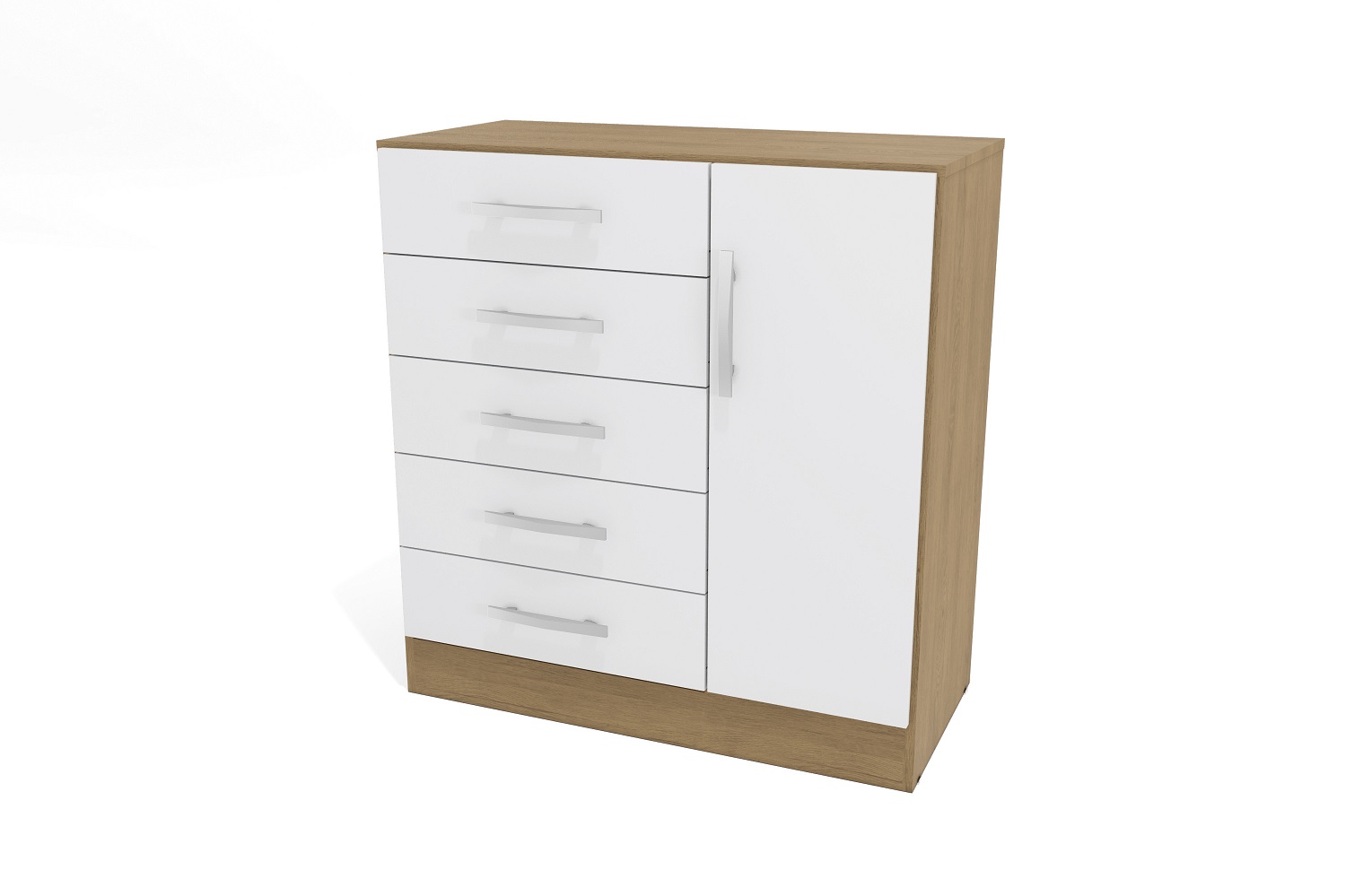 Cómoda Yardas Beatriz Blanco / Angelín 5 Cajones 1 Puerta