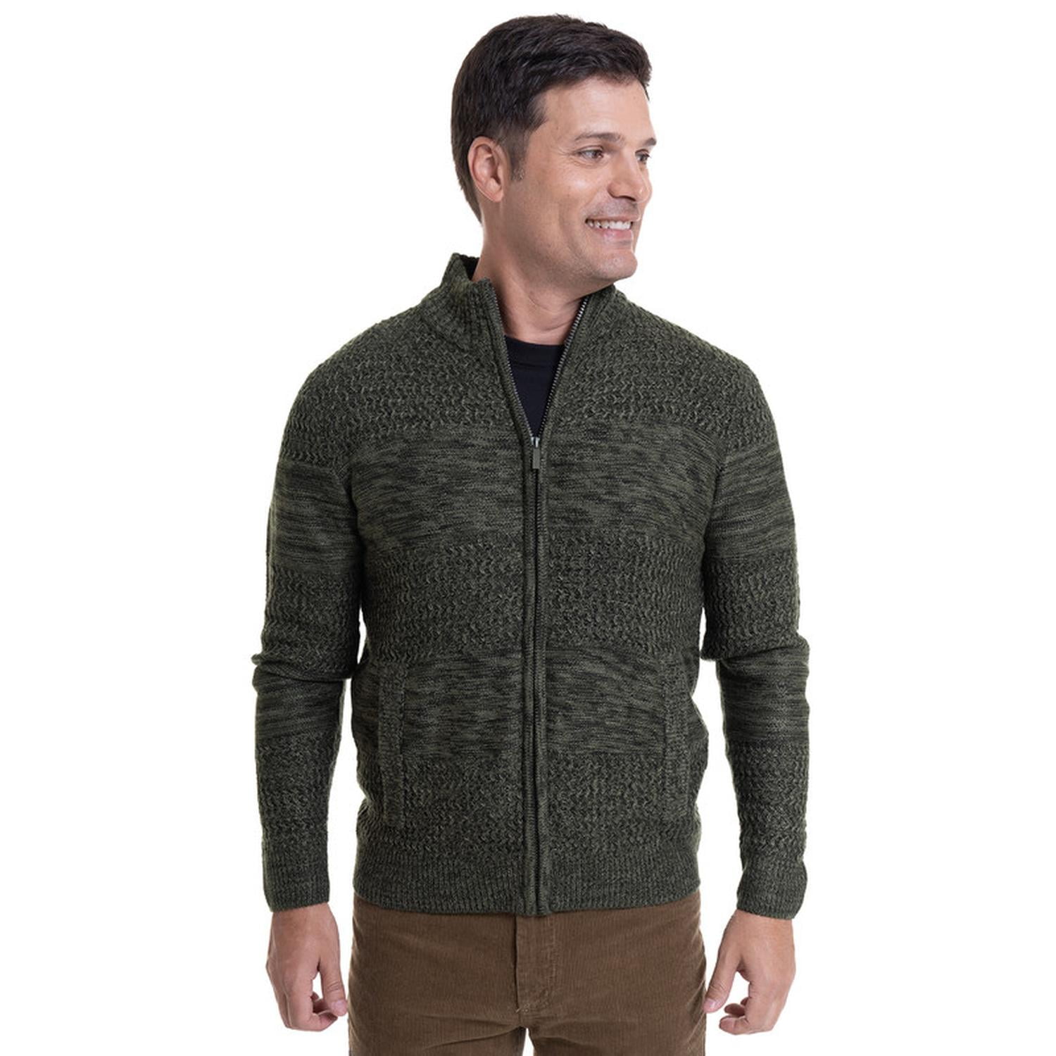 Kotting - Sweater Full Cierre Verde Musgo Verde Oscuro 5xl