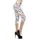 thumbnail image 1 of Saronite Leggings Capri Cortos de Cintura Alta con Estampado Floral (para Mujer), 1 of 2