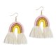 thumbnail image 2 of Pendientes Colgantes Con Forma De Arco Iris Con Flecos Y Borlas De Joyería De Moda Amarillo, 2 of 5