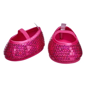 Zapatos Build A Bear Fucsia Con Lentejuelas Brillantes