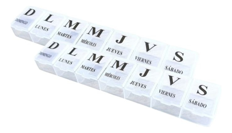 Genérico - Set 8 Pastillero Diario 7 Compartimiento Portatil Lau