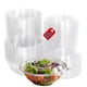 thumbnail image 1 of Ensaladeras Mr Miracle de plástico transparente de 700 ml con tapas a presión, 50 unidades, 1 of 9