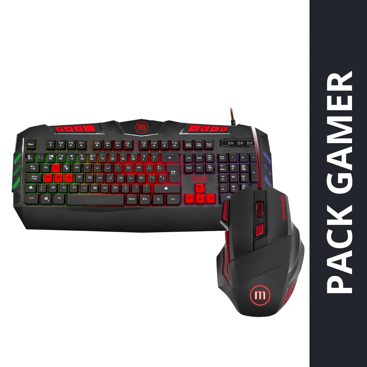 Kit Teclado + Mouse Gamer Maxell Rgb 3200dpi