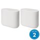 thumbnail image 2 of Botes de basura iDesign Cade ovalados de plástico para baño, paquete de 2, blancos, 2 of 5