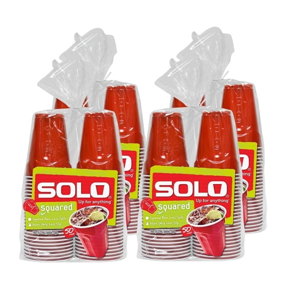 Vaso de plástico para fiestas SOLO Cup Company, rojo, 532 ml, 200 unidades