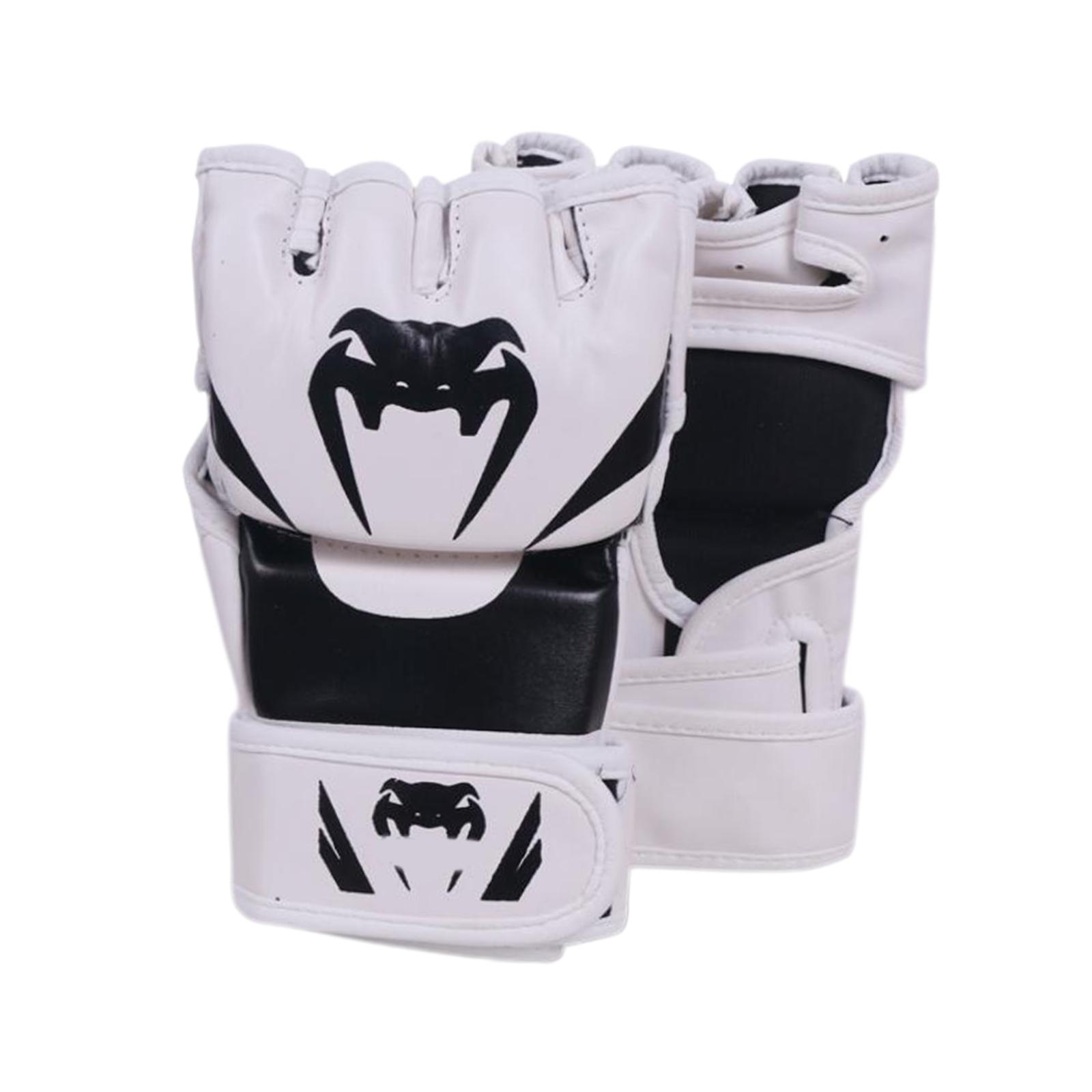 Ioensy - Guantes Mma Sparring Gear Guantes De Boxeo Impermeables Para Adultos Unisex Hombres Mujeres Blanco