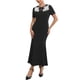 thumbnail image 2 of INSPIRE CHIC Vestido de cóctel para mujer con bordado floral, cuello redondo, cola de pez, vestido formal de noche, talla M, negro, 2 of 5