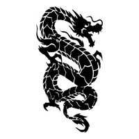 Rienda Libre Graphics - Decomural Chinese Dragon Oriental Symbol Ws-15880