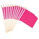 thumbnail image 1 of Uxcell 8x3 Pulgadas Bandera de Palo en Blanco Color Rosa Rojo, 12 Piezas con Palo de Madera Bandera de Color Sólido de Mano, 1 of 6