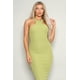 thumbnail image 1 of Saronite Vestido Midi de Punto, de Corte Alto, sin Mangas, Ajustado, con Espalda Nadadora y Cremallera en la Espalda, Color Pistacho (para Mujer), 1 of 4