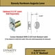 thumbnail image 5 of Set de cerradura para puerta Dynasty Hardware AUG-30-26D, cromo satinado, 5 of 7