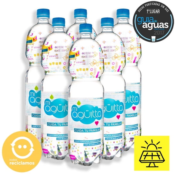 pack 6 botellas Agua Purificada 1500cc