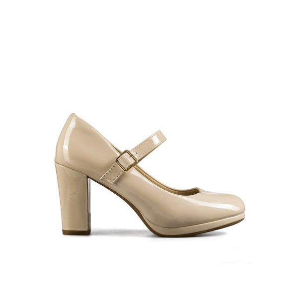 Zapatos Taco PU Acharolado Mujer Cuadrado Weide TFA318