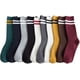 thumbnail image 1 of 10 pares de calcetines de mujer a la moda para todas las estaciones, con rayas simples en diez colores, informales, medianos (talla única), 1 of 6