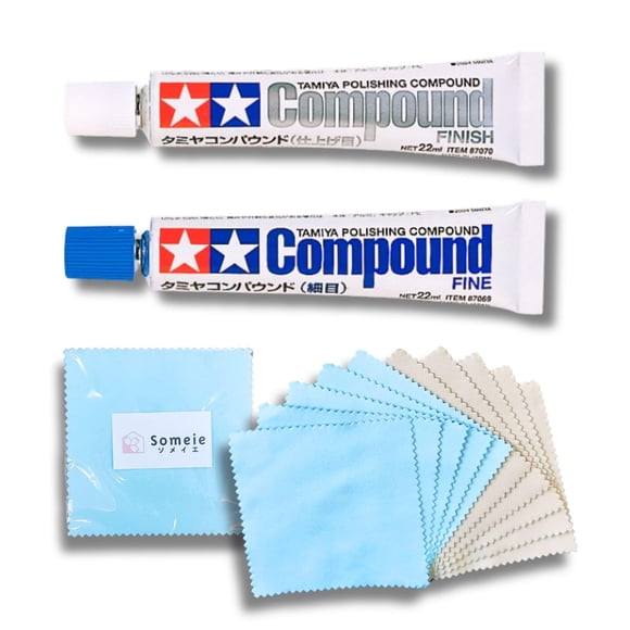 Set de pasta pulidora Tamiya Fine Compound 87069 y 87070, 22 ml
