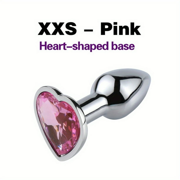 1pc Waterproof Stainless Steel Anal Plug with Crystal Design - Perfect for Beginners and Couples - Enhance Your BDSM Experience