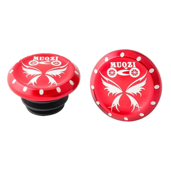 Par De Tapones De Extremo De Manillar De Bicicleta Push-in Tapones De Manillar De Manillar Extremos Rojo