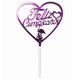thumbnail image 1 of Deco Torta Acrilico Fc Corazon Fucsia X1 Uni, 1 of 1