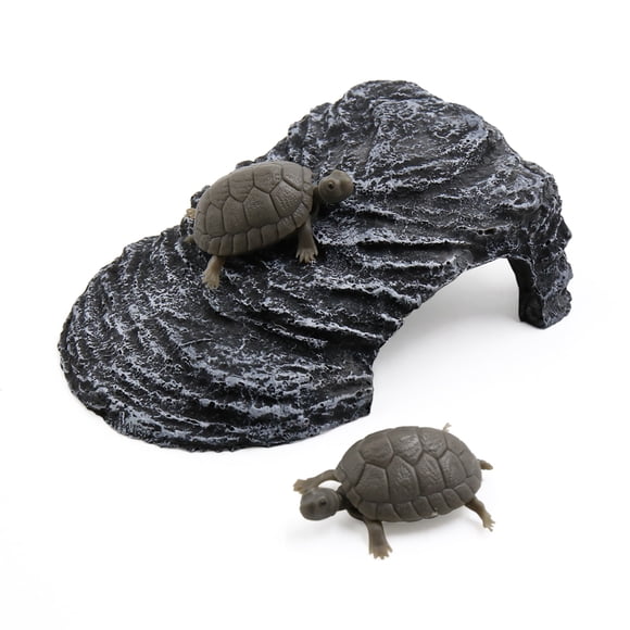 Paisaje de Resina Gris Oscuro para Hábitat de Escalada de Tortugas