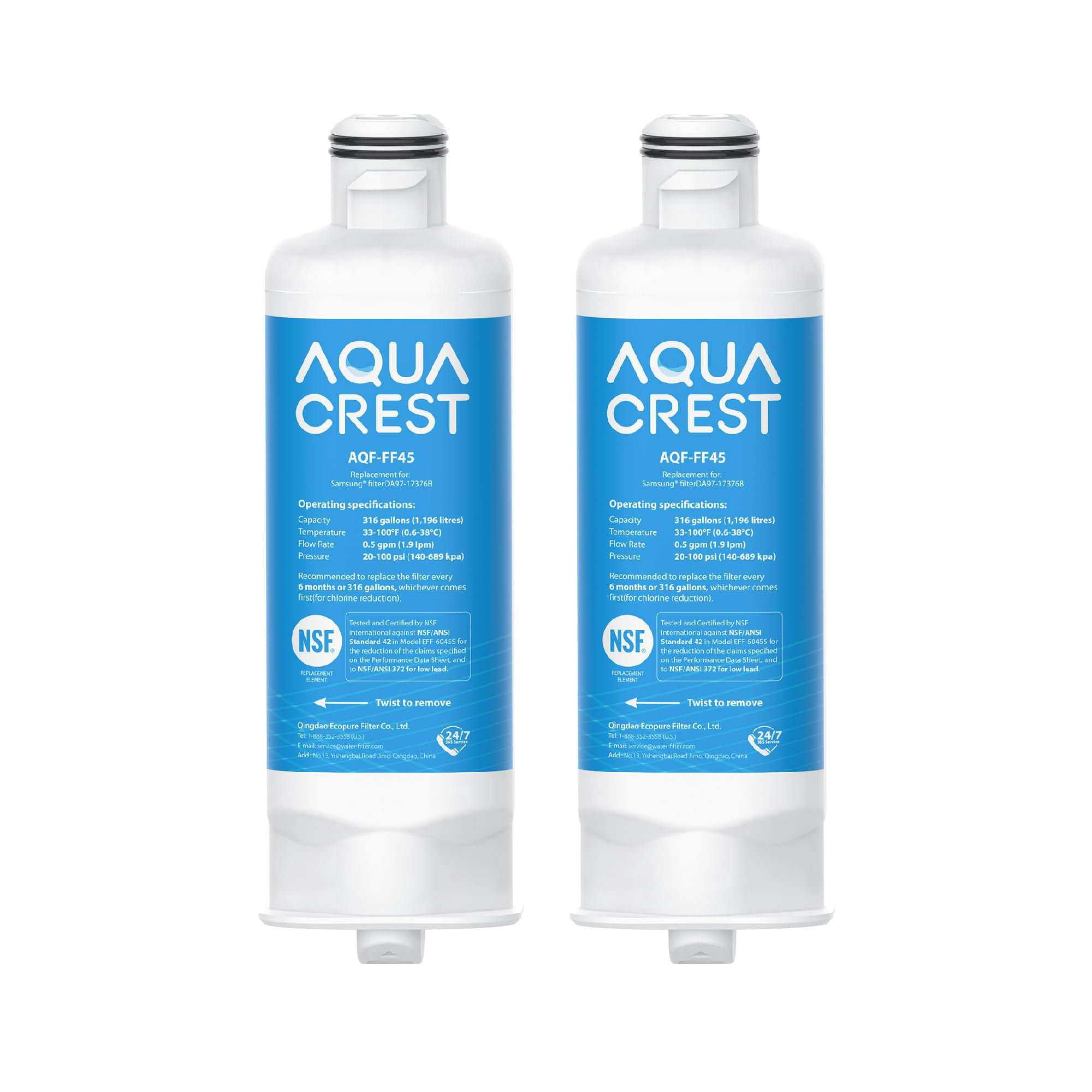 Filtro De Agua Para Refrigerador Aqua Crest Da97-17376b Para Samsung