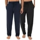 thumbnail image 1 of Pantalones para dormir Fruit of the Loom, tejido 5X Plus, para hombre, negro/azul marino, 1 of 3