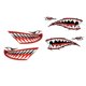 thumbnail image 3 of 4 Piezas Vinilo Tiburón Dientes Boca Calcomanías Pegatinas Para Kayak Canoa Barco Rojo, 3 of 7
