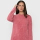 thumbnail image 3 of Sweater Mujer Chenille Trenzado Rosado Corona, 3 of 5