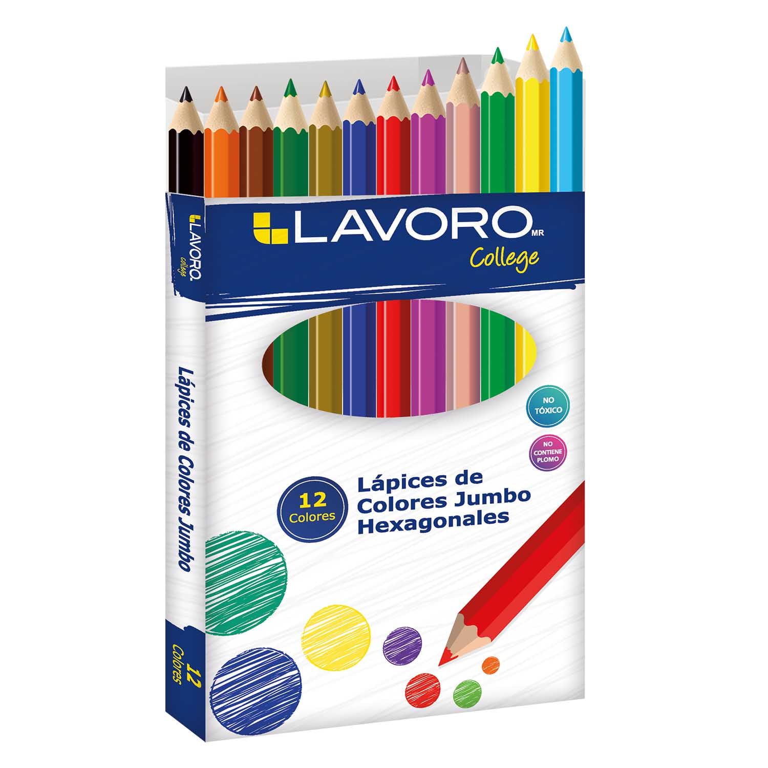 Lapices De Colores Jumbo Hexagonales Lavoro
