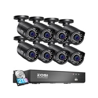 Sistema De Cámara De Seguridad Zosi 8Mp 4K Poe 8Ch Nvr Con Disco Duro De 2 Tb