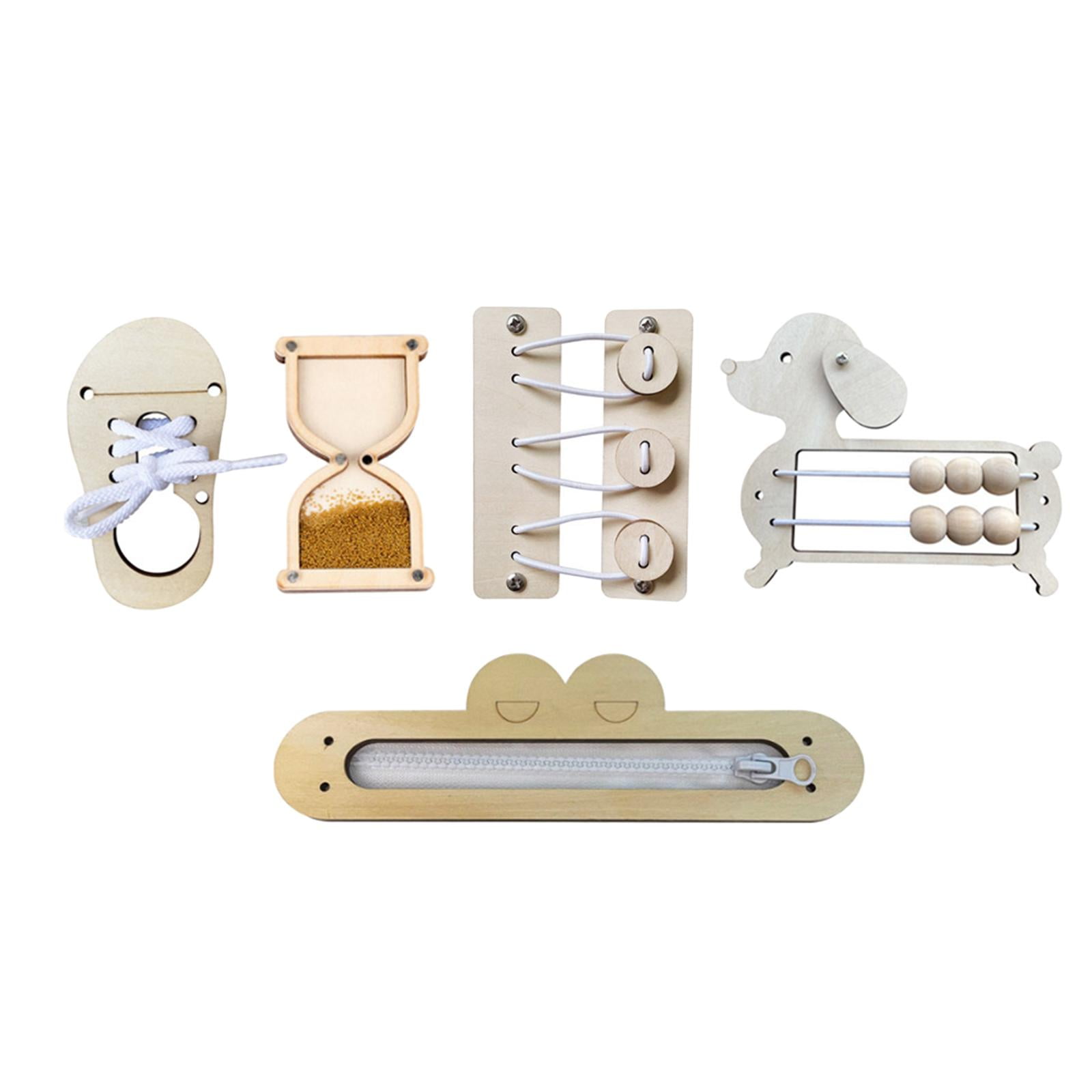 Magideal - Tablero Ocupado Para Niños, Juguete Educativo Para Edades Tempranas, Accesorios Diy, Tablero De Actividades De Juguete Artesanal De Madera Sin Pintar , Estilo A