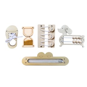 Magideal - Tablero Ocupado Para Niños, Juguete Educativo Para Edades Tempranas, Accesorios Diy, Tablero De Actividades De Juguete Artesanal De Madera Sin Pintar , Estilo A