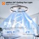 thumbnail image 2 of Ventilador de Techo Addlon de 24 Pulgadas de Bajo Perfil con Luz LED y Control Remoto, 2 of 3
