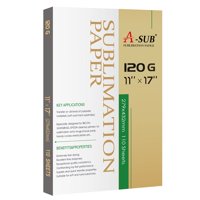 Papel De Sublimación A-Sub 11 X 17 Pulgadas, 120 G/M², 110 Hojas Para Inyección De Tinta