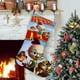 thumbnail image 1 of Chicken Little Tema: Calcetines de Navidad, fino lino blanco para colgar en escaleras y chimenea, decoración navideña para el hogar, regalo de Navidad. 45cm × 32cm, 1 of 5