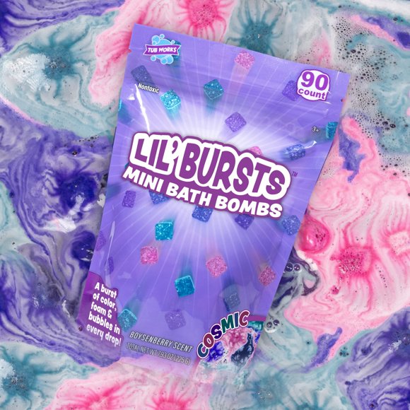 Bombas de baño Lil' Bursts de Tub Works - 90 unidades, tema cósmico