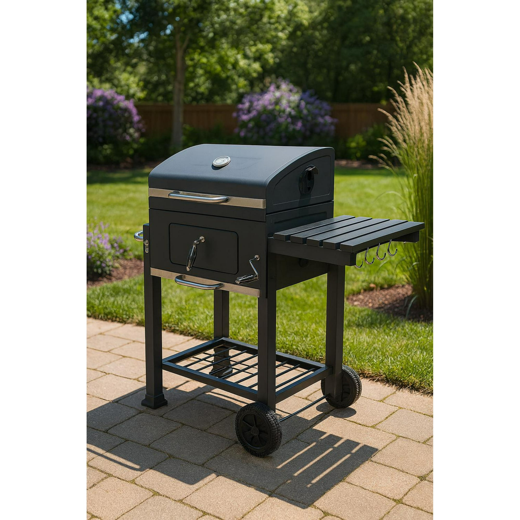 Cosas Casa - Parrilla A Carbon Modelo Roble Gris